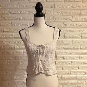 Arizona Jean Company Cream Knit Crop Top